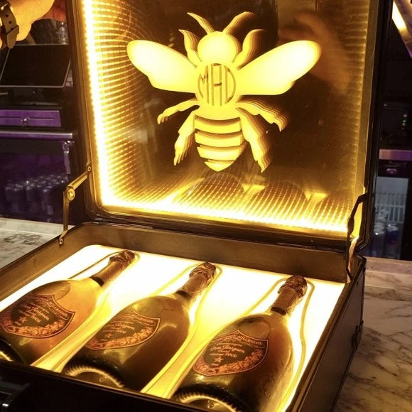 LED INFINITY MIRROR CHAMPAGNE BRIEFCASE - Creativ Party Supplies
